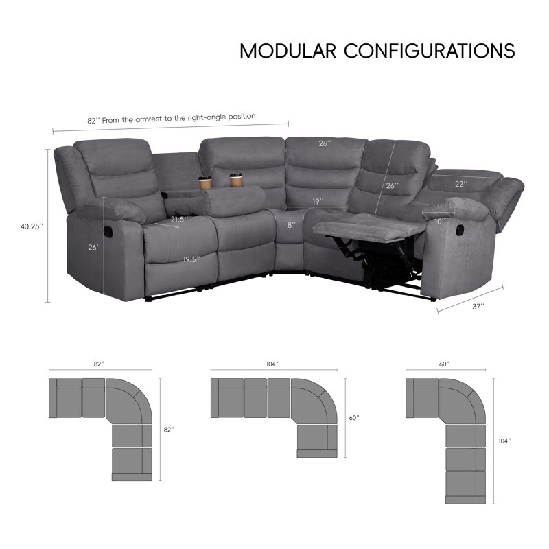 Porte-gobelets modulaires inclinables Monchat Monchat, Microfibre grise