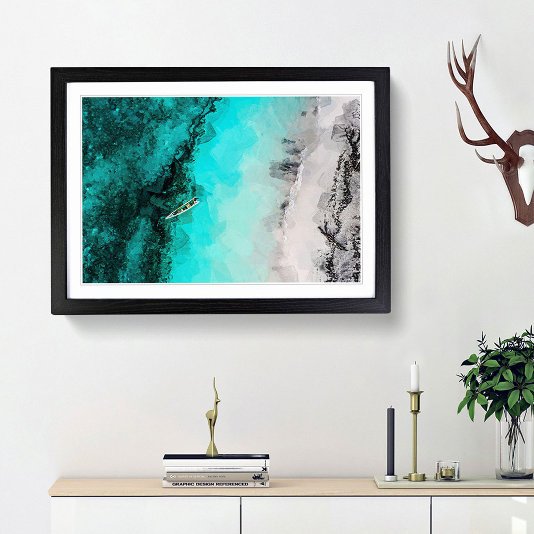 Above Atauro Island in Abstract - Framed Print