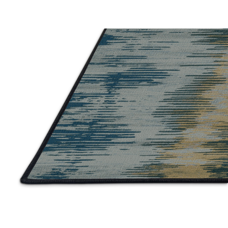 Tapis gris lavable à la machine, Carré 5 pi