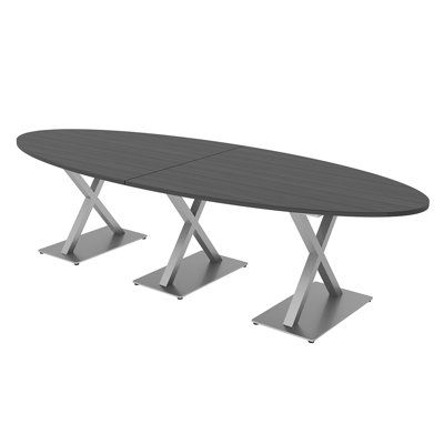 Oval Conference Room Table with x Bases