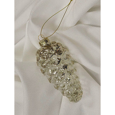 Golden Glass Pinecone Christmas Ornament F07M7-4(LH76-23207)