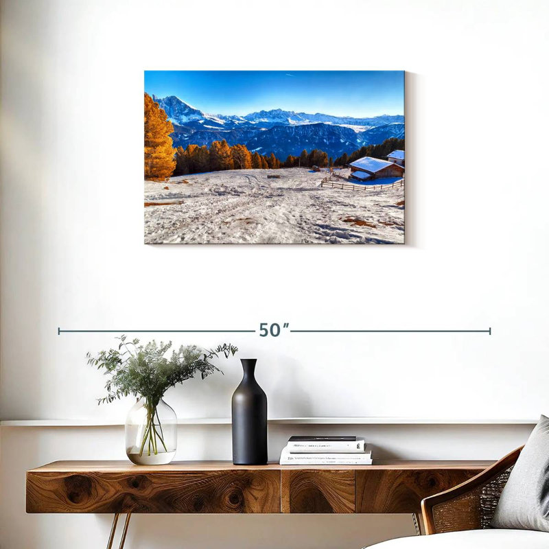 Alvord chalet en bois en hiver, H 20 po x l 30 po