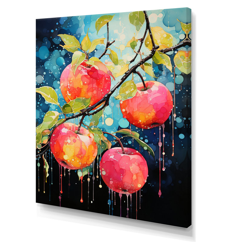 Fleur de pommier cubiste Fusion I - impressions sur toile de ferme, H 20 po x l 12 po x P 2 po, Toile tendue
