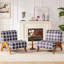 Chaise d'appoint rembourrée avec pieds en bois-1331410859