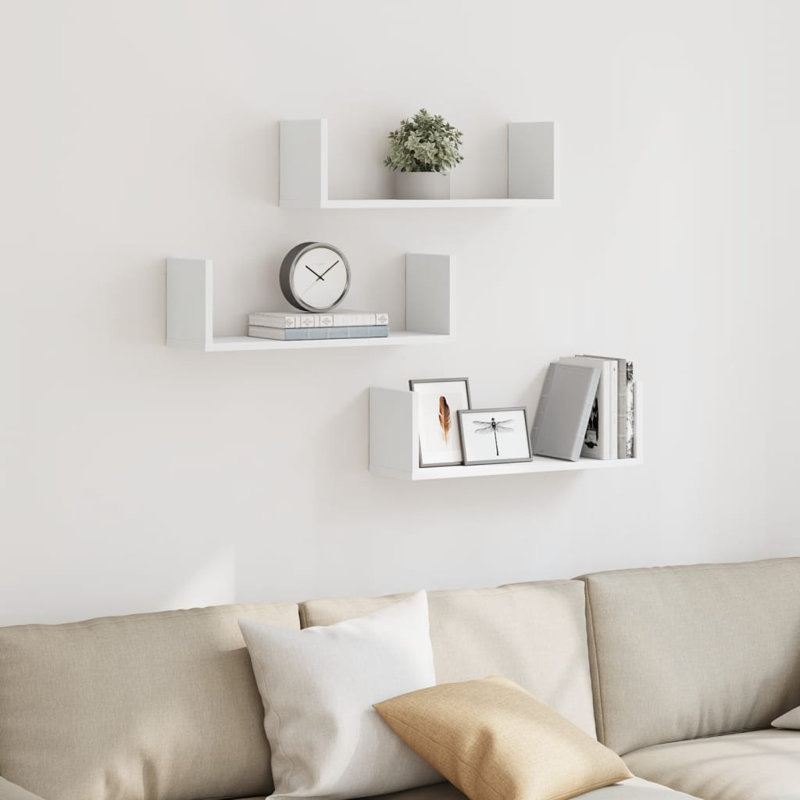 Riziero Floating Shelf, 18cm H x 58cm W x 18cm, White