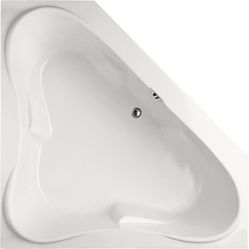 Erica 60'' L Soaking Bathtub, Biscuit, Polished Nickel