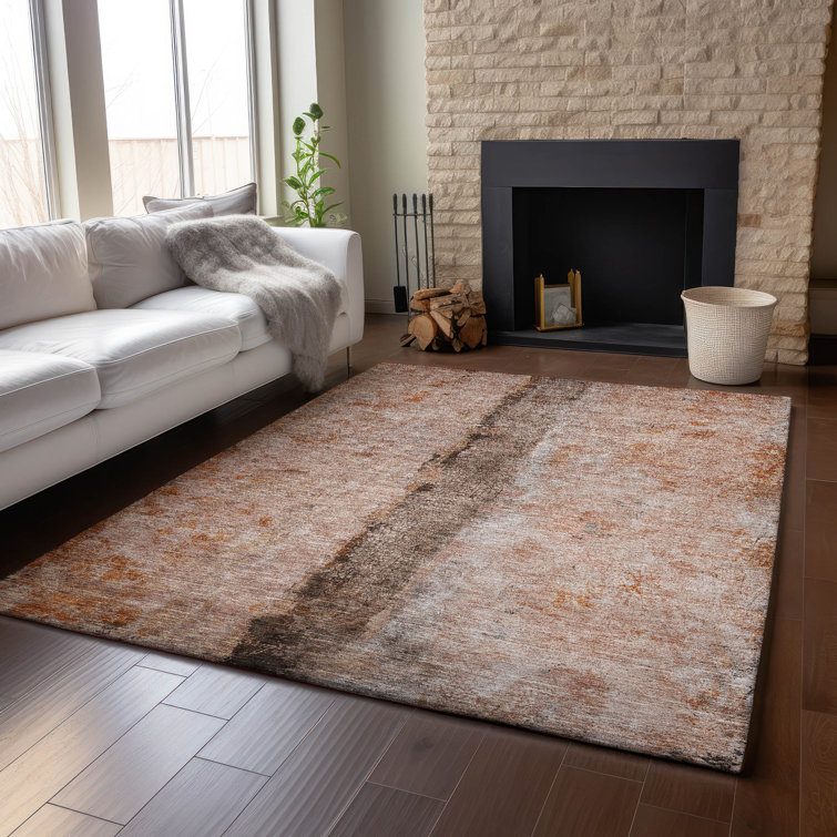 Premium Machine Washable Cerrito AMF605 Paprika Rug