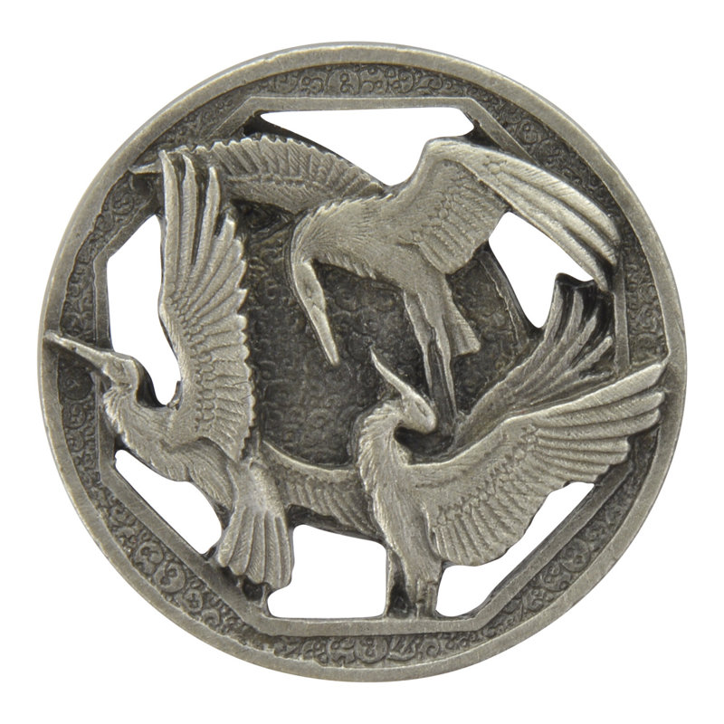 Arts And Crafts Novelty Knob, Antique Pewter