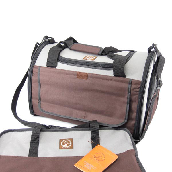 Sac de transport pliant pour animaux "The Dome", Petit (H 8,5 po x l 9 po x P 14 po), Gris/brun