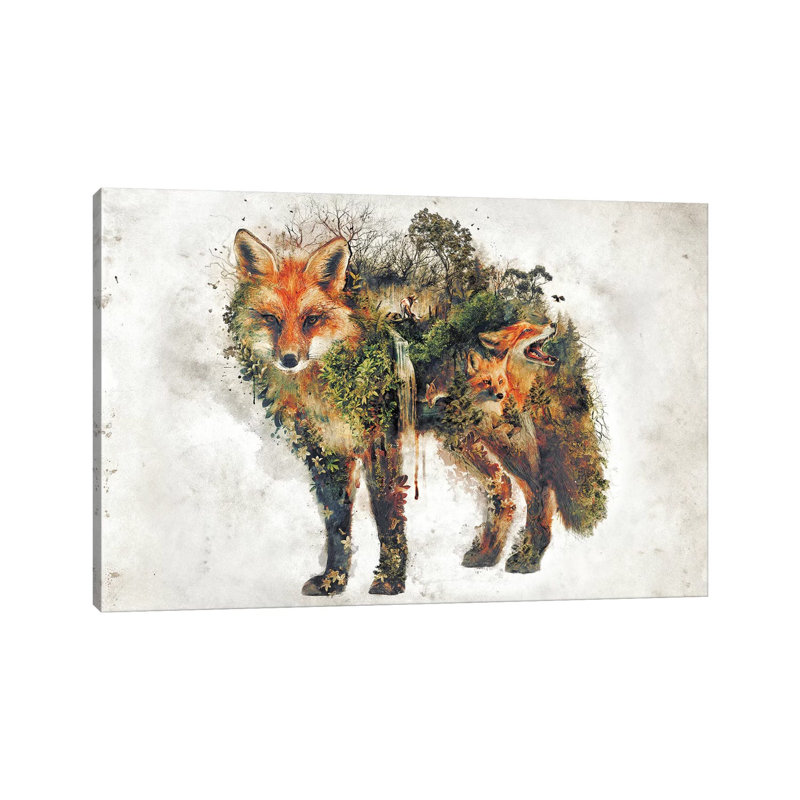 Surreal Fox by Barrett Biggers - Wrapped Canvas Print, 66.04 cm H x 45.72 cm W x 1.91 cm D