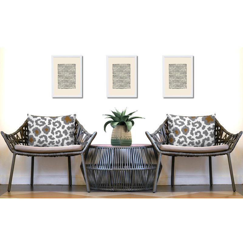 Oreiller réversible intérieur / extérieur à imprimé zébré Norbert, Gray, 20x14
