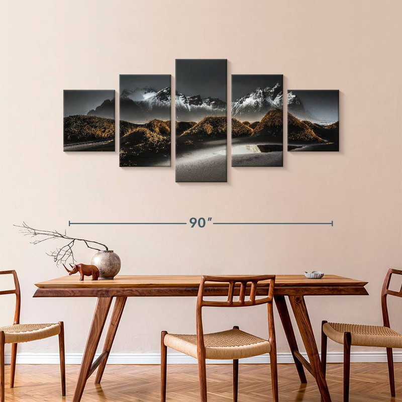 Paysage montagneux de Stokksnes, H 42 po x l 92 po