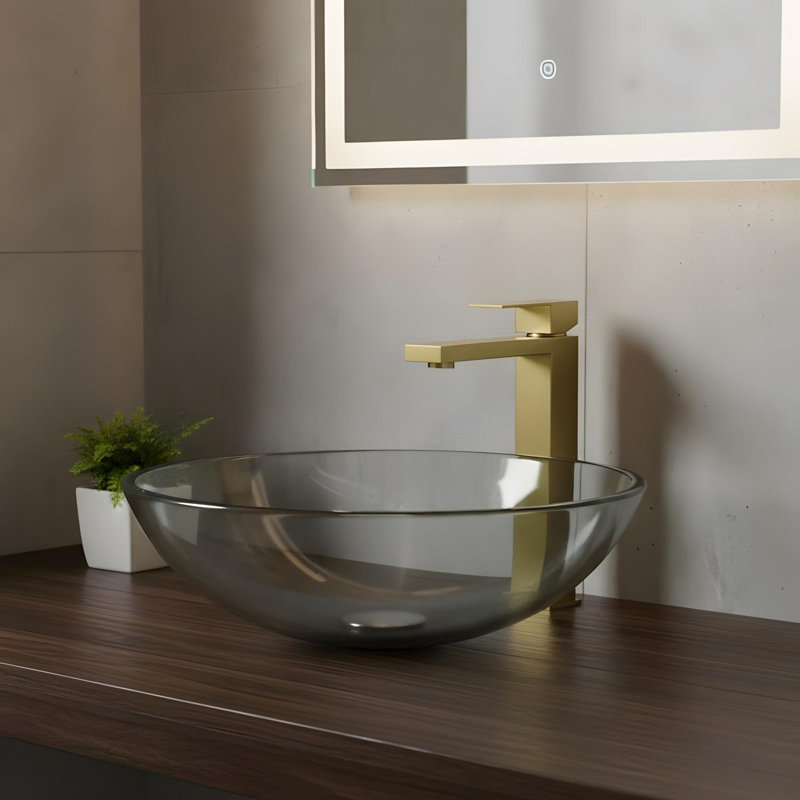 Single Hole Bathroom Sink Faucet With Pop Up Drain and Single Hole, Brushed Gold