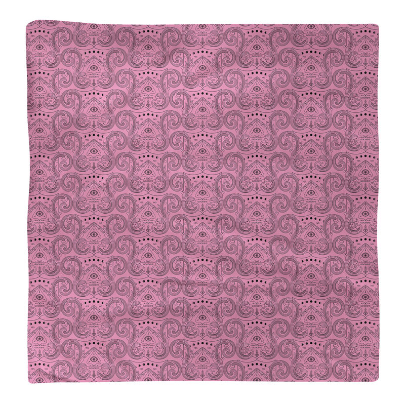 Serviette de coton à motif troisième œil, Rose, H 0,1 po x l 22 po x P 22 po, Sergé de coton