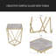 TABLE D'APPOINT CRÉATIF SIMPLE EN VERRE