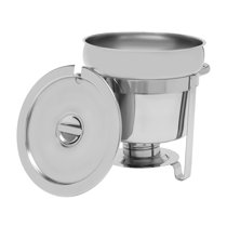 LOYALHEARTDY Chef Soup Warmer,10-Quart Stainless Steel Round Soup Warmer  with Pot Lid and Fuel Holder Stainless Steel Soup Warmer Soup Chafer  Catering