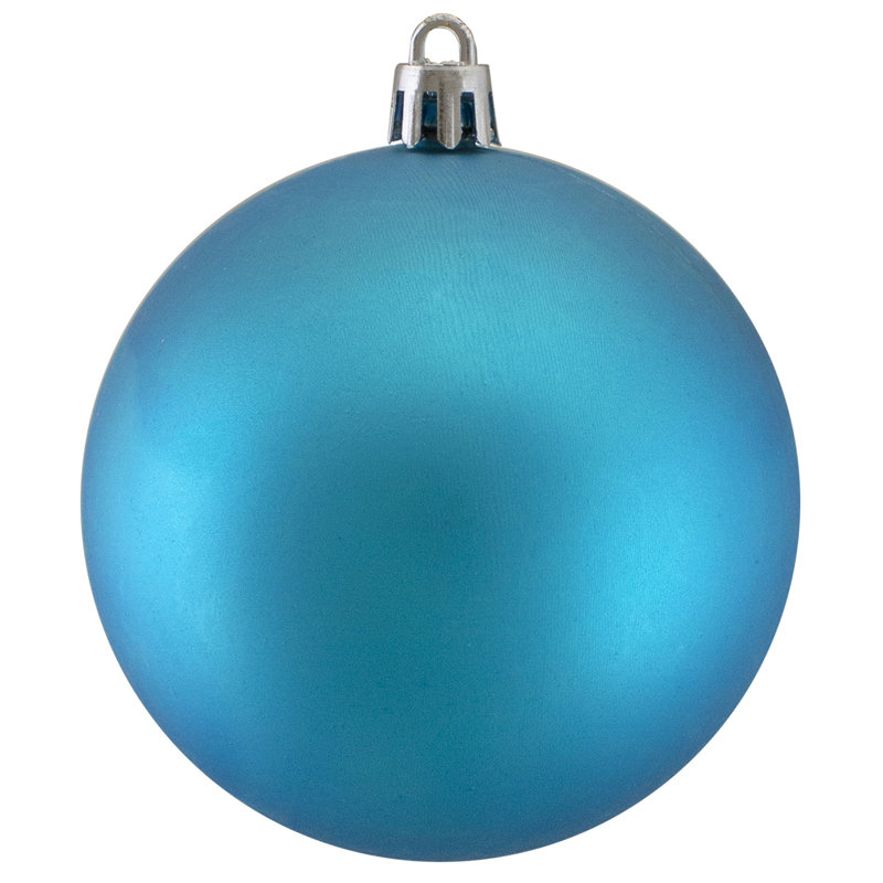 Boule de Noël mat incassable, Bleu turquoise