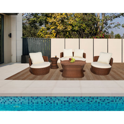 Rias 4 - Person Patio Conversation Set with Cushions