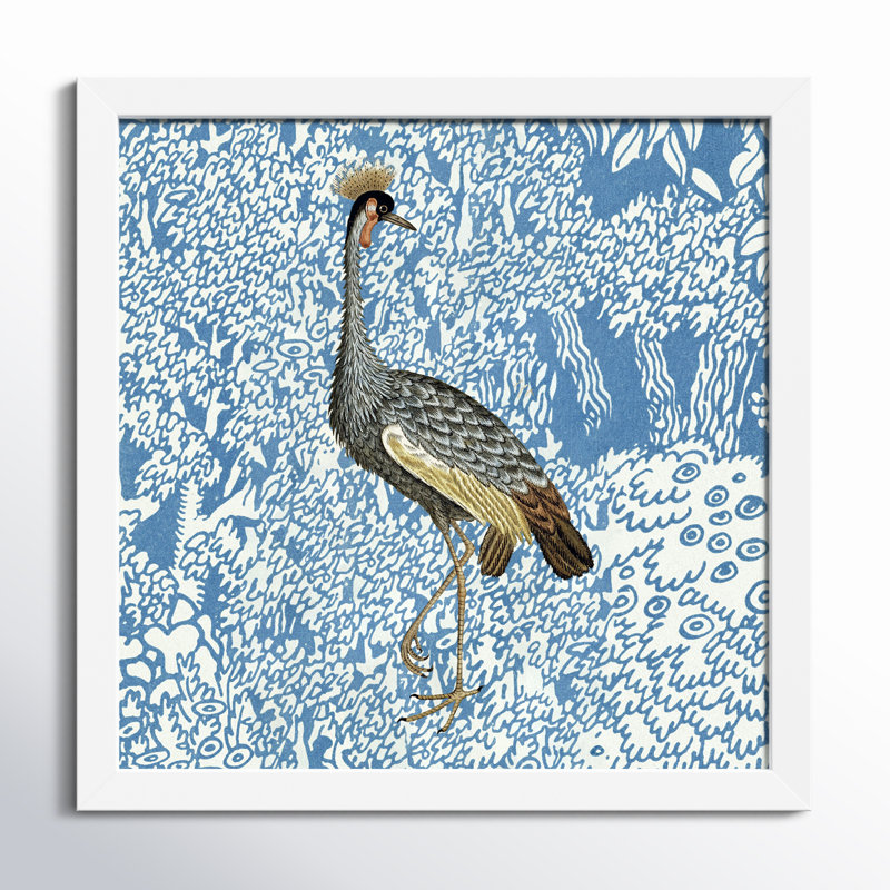 «Bird Pose 2», reproduction d'art mural, Blanc, H 14 po x l 14 po x P 0,5 po