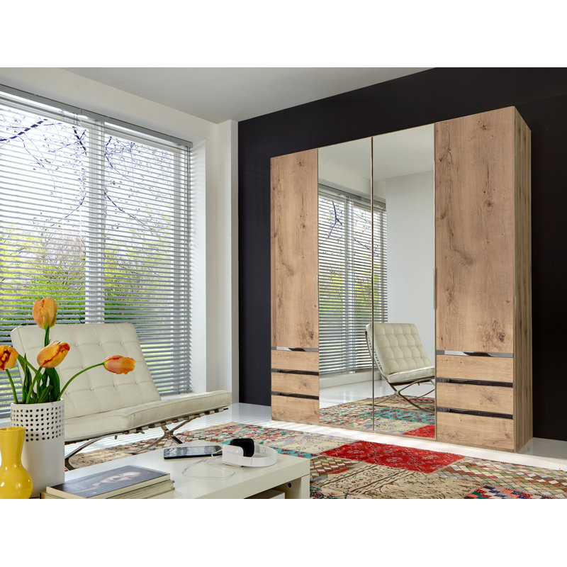 Barbuda 4 Door Manufactured Wood Wardrobe, Beige