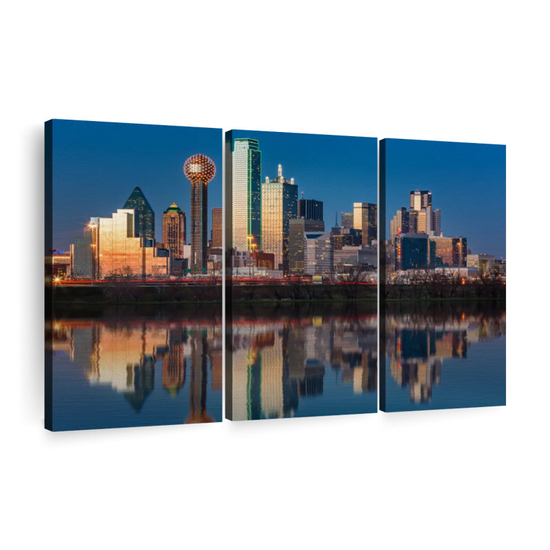 «Dallas Skyline» sur toile, H 24 po x l 38 po