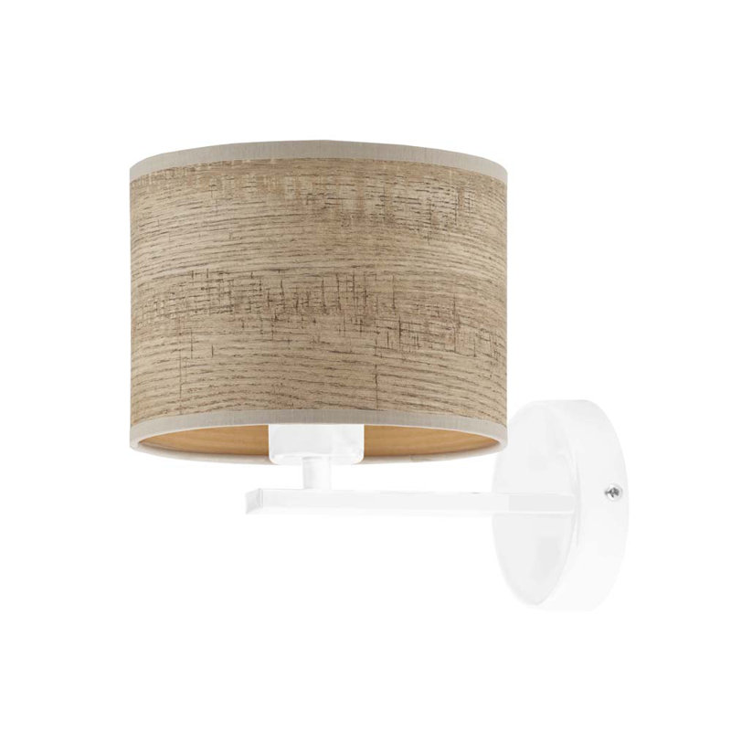 Blaiklee Steel Armed Sconce, Light Brown, White