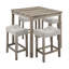Ensemble de table de salle à manger, de bar et de chaises, ensemble de table de salle à manger 5 pièces, ensemble de table de petit déjeuner industriel, pour le salon, la salle à manger, la salle de jeux-12788593