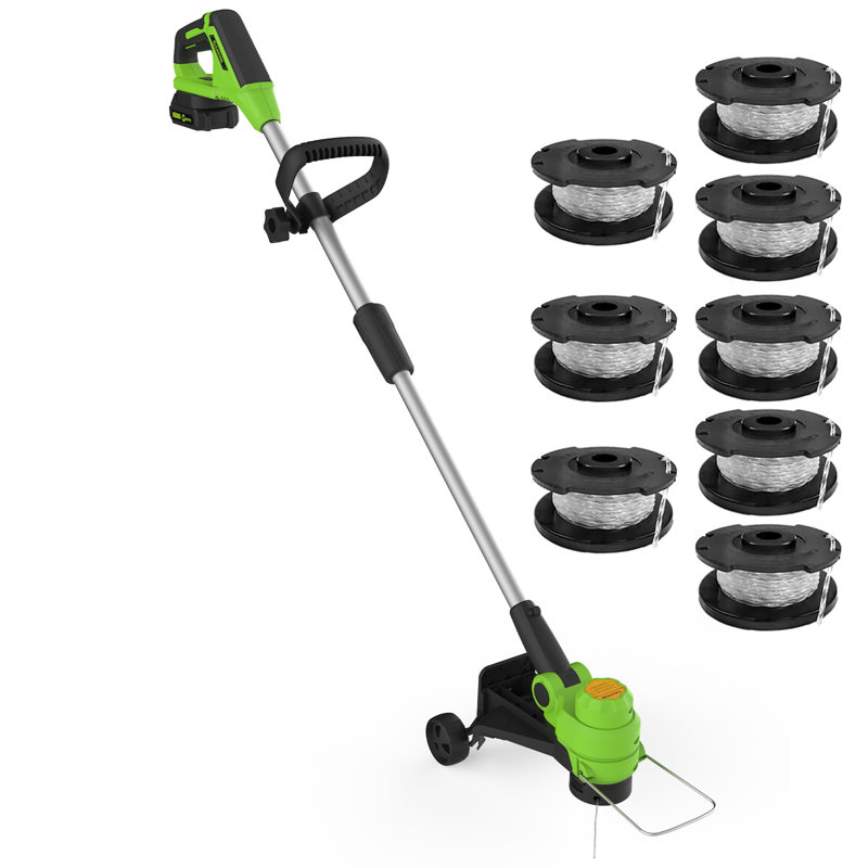 20V Cordless String Trimmer with 2 x 2.0Ah Batteries & Charger, 12" Electric Grass Trimmer, 8 String Strimmer Lines, Battery Powered Weed Wacker for Lawn and Yard Care