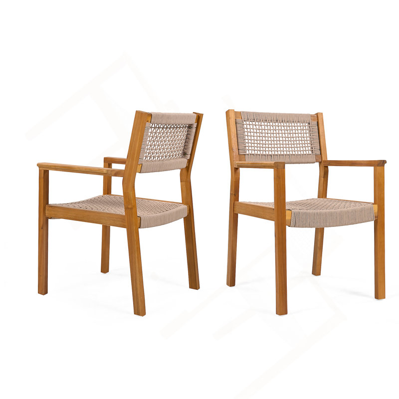 BRAIDED DINING CHAIR Light Brown