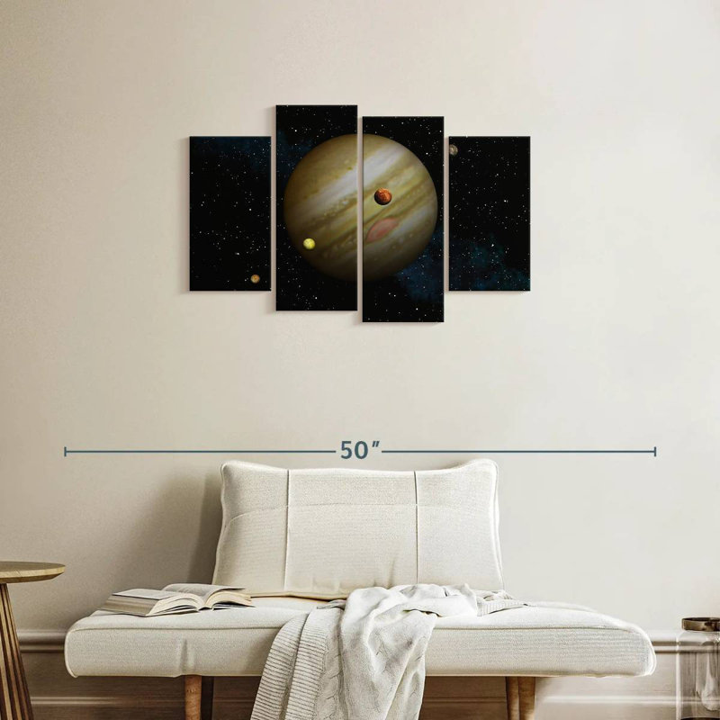 Oberle Jupiter et ses lunes, H 22 po x l 36 po