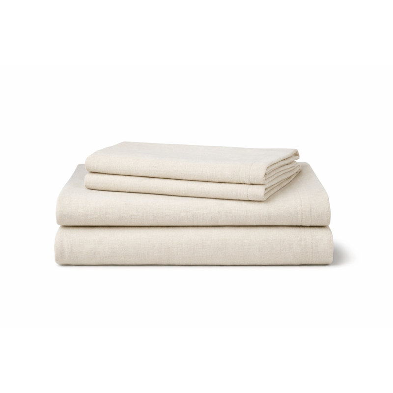 Ensemble de literie en flanelle 100 % coton, Ensemble de drap pour lit très grand avec drap-ho, Abalone
