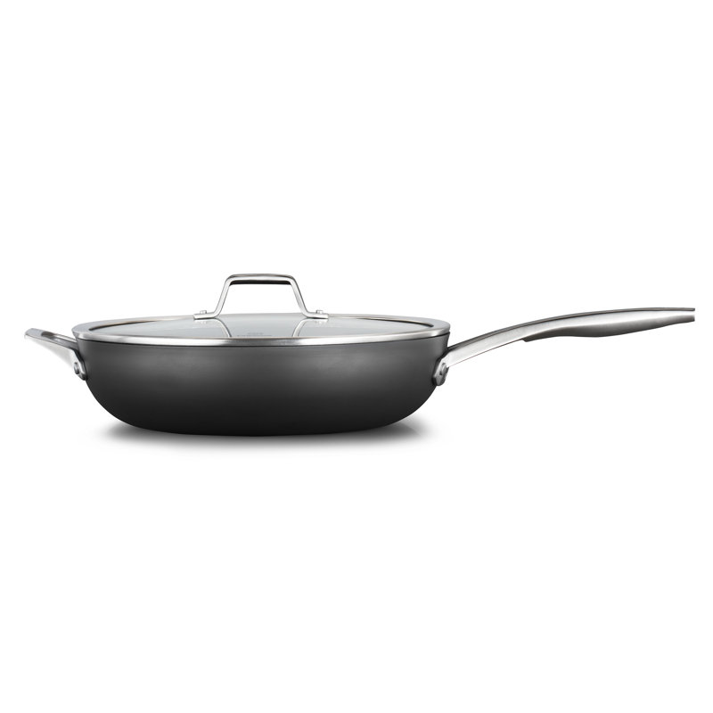 Calphalon 13" Non Stick Hard-Anodized Aluminum 2 Piece Specialty Pan with Lid