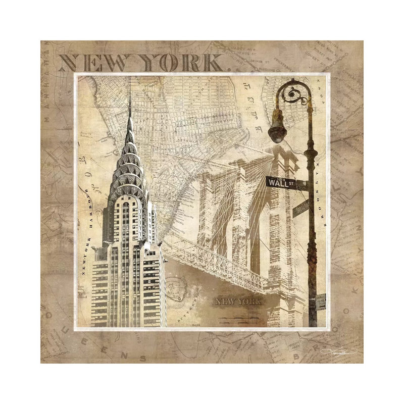 New York Serenade by Keith Mallett - Wrapped Canvas Gallery-Wrapped Canvas Giclée, 93.98 cm H x 93.98 cm W x 3.175 cm D