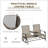 Outdoor Glider Bench With Center Table, Metal Frame Patio Loveseat With Breathable Mesh Fabric And Armrests For Backyard Garden Porch-1752172728