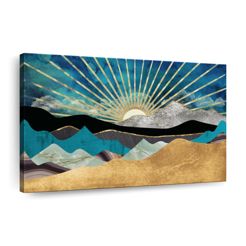 Impression sur toile Mountain Sunset II, H 8 po x l 12 po x P 1 po