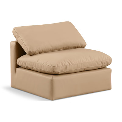 Itala Vegan Leather Armless Living Room Chair