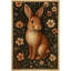 Œuvre d'art de portrait de lapin rétro, photos de salon, impression sur toile encadrée-126030825-126030824