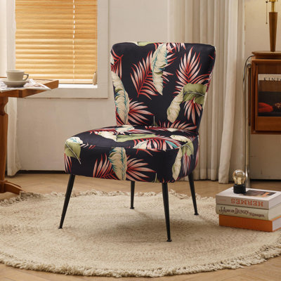 Fauteuil de chambre de 25,78 po de largeur en velours