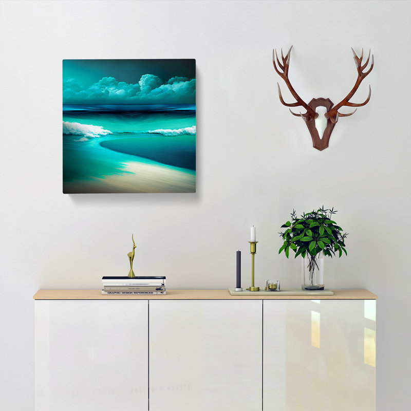 Ocean Color Field Painting - Wrapped Canvas, 50cm H x 50cm W x 3cm D
