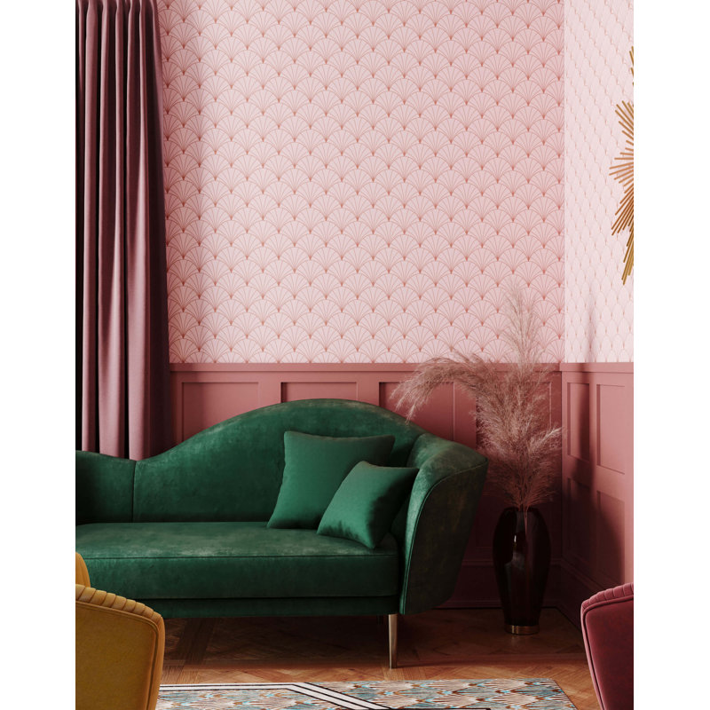Art Deco Arch Wallpaper, Pink