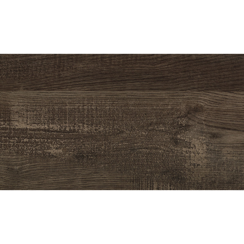 Lit simple rustique à finition brune - Unité de meuble en bois et en bois d'ingénierie avec finition élégante, tête de lit et rails