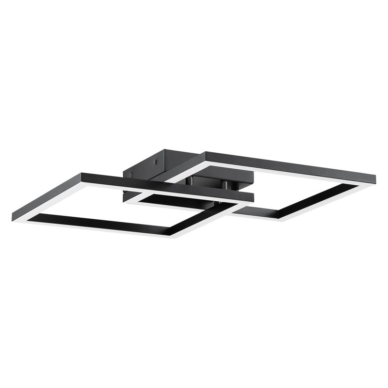 Chelette Acrylic Flush Mount, Black, 3.5" H x 18.5" W x 18.5" D