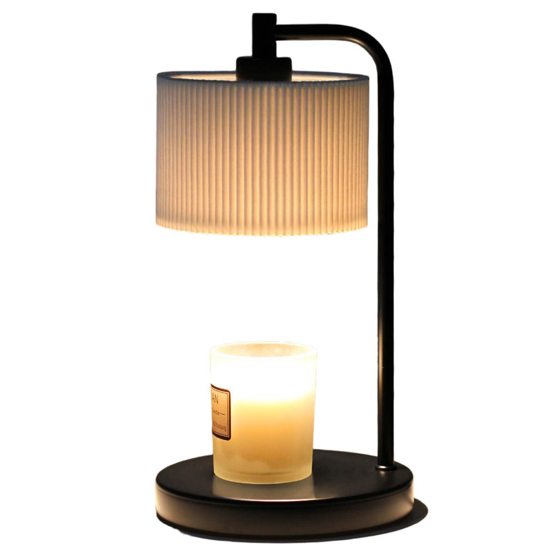 Lampe de bougie chauffe-bougie avec minuterie, lampe de bougie de cire à intensité variable, (noir)