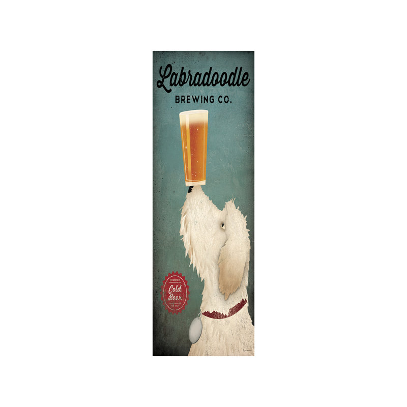 Labradoodle Brewing Co. by Ryan Fowler - Wrapped Canvas Panoramic Print, 30.48 cm H x 91.44 cm W x 1.91 cm D