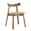 Ensemble de table de salle à manger moderne en noyer de 71 pouces avec chaises en cuir de polyuréthane massif-131232557-131232560