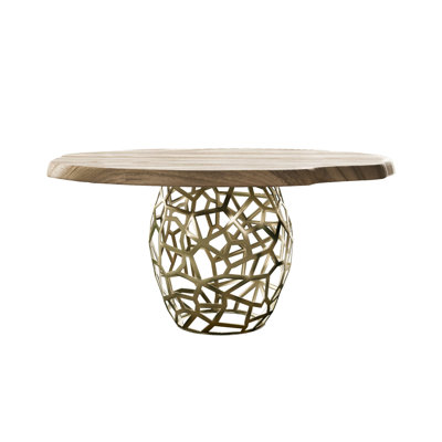 Janush Round Solid Wood Top Dining Table