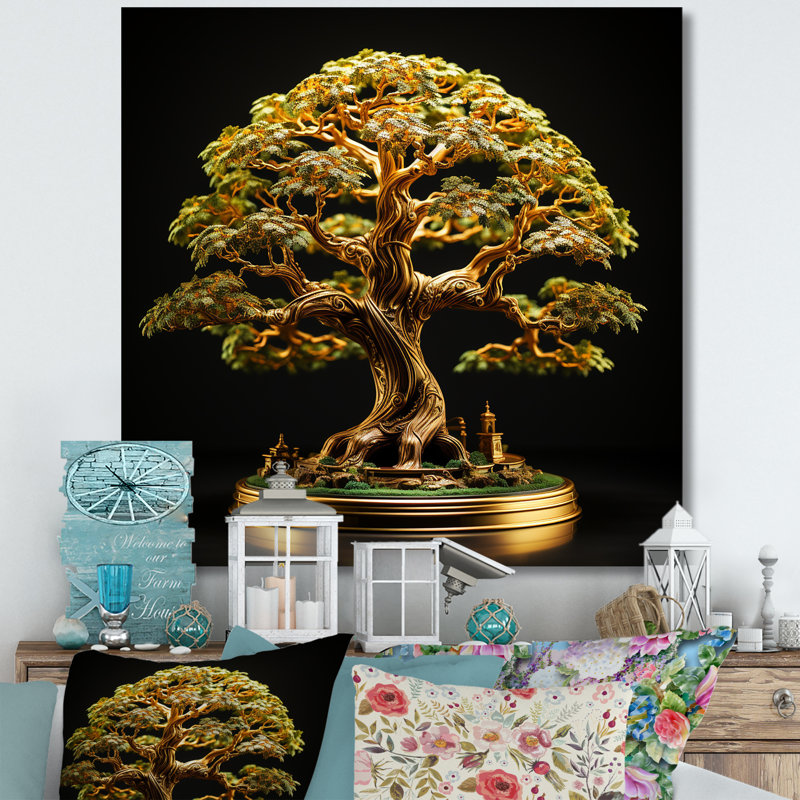 " Bonsai Tree Tranquility Expression ", 30" H x 30" W x 1" D, Wrapped Canvas