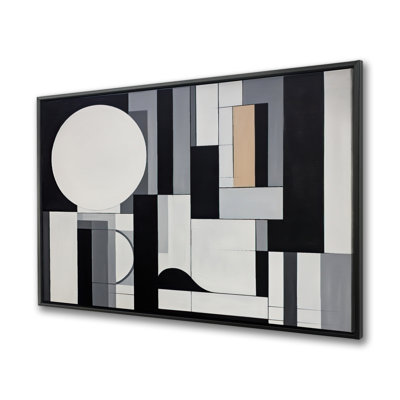 Overload - Blue Illustrative Framed Canvas for Home Decor