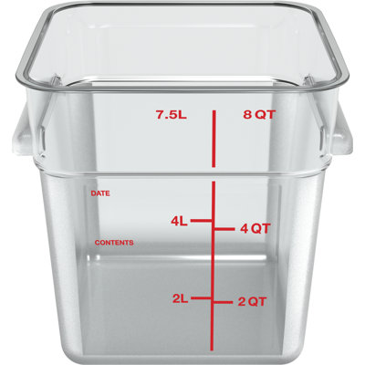 Carlisle Food Service Products 2 gal. Square Food Storage Container
