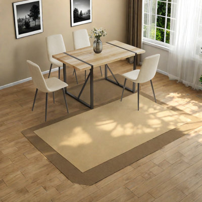 Durable Mdf Wood Dining Table Sets With Modern Style For Family Kitchen